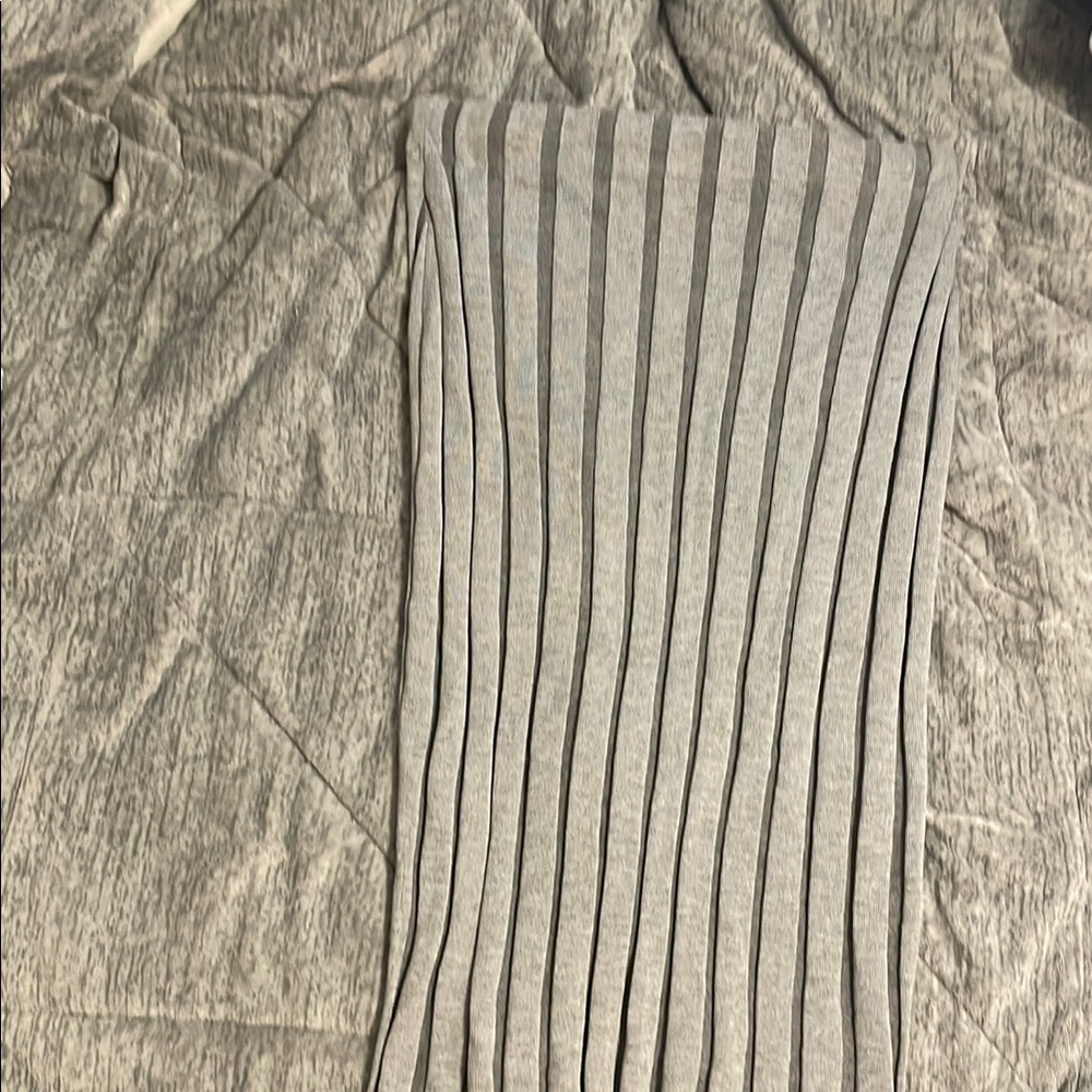 Gray Pleated Skirt